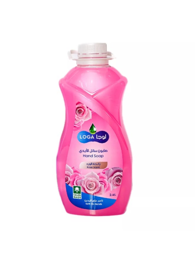 LOGA Rose Hand Soap 2.4L Moisturizing Liquid Soap Gentle Cleaning Soft Skin Saudi Made - Image 2