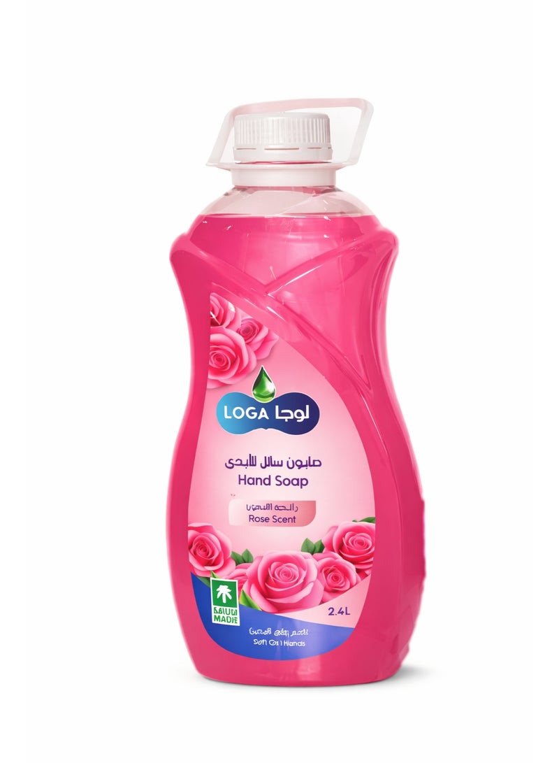 LOGA Rose Hand Soap 2.4L Moisturizing Liquid Soap Gentle Cleaning Soft Skin Saudi Made - Image 1