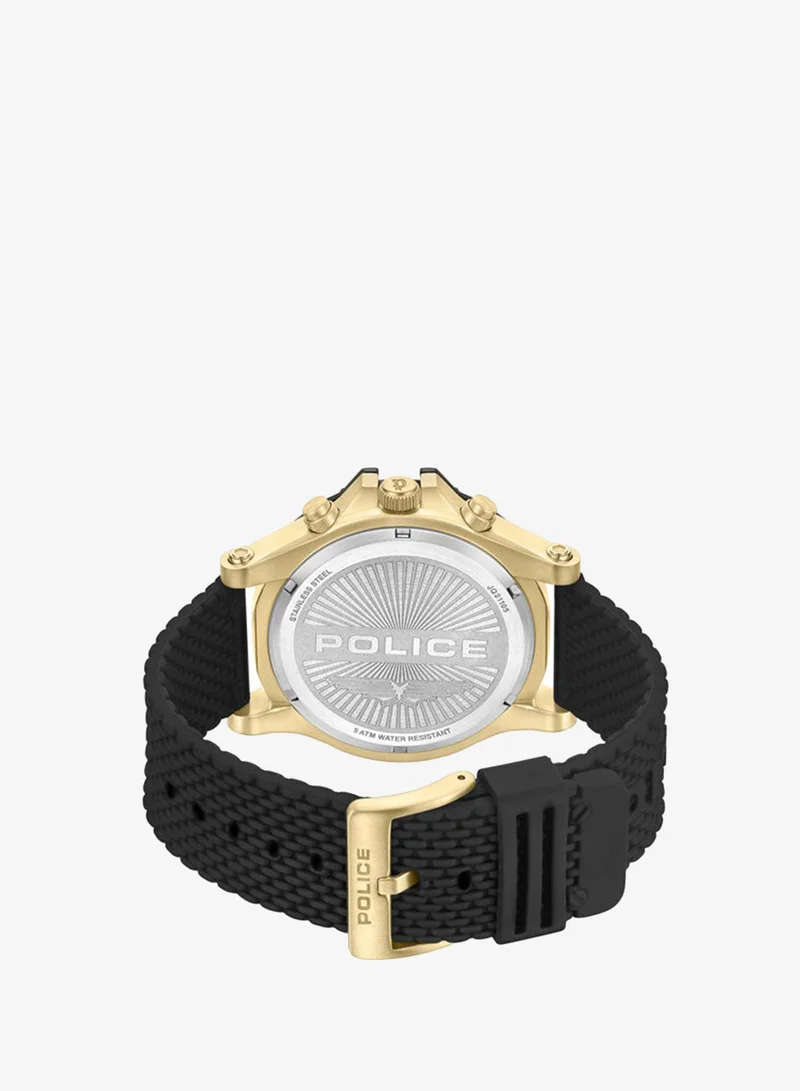 Police Black Men's Men's Surigao Men's 47mm Multifunction Watch with Matte Black Dial & Silicone Strap for Men | Best Price UAE