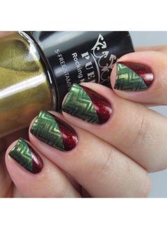 PUEEN Rocking Metallic Stamping Nail Polish Nail Art Color Set Of 6 Metallic Colors 12Ml Each Bh000994  - Image 4