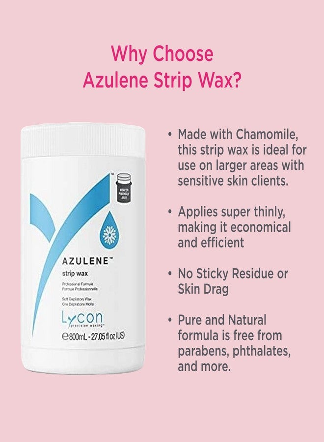 Lycon Azulene Magic Strip Wax for Hair Removal, Soft Wax for Gentle Use Over Larger Areas, Professional-Grade Soothing Formula, Suitable for Sensitive Skin, 800ml - Image 2