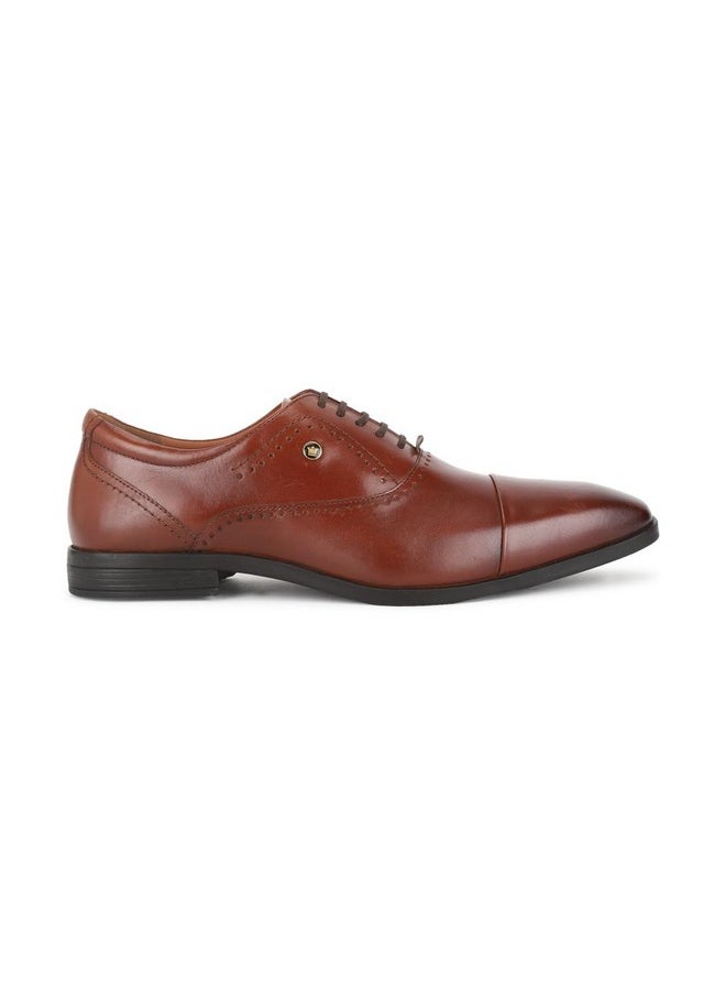 LOUIS PHILIPPE - Louis Philippe Men's Formal Brown Leather Oxford Shoes (11 UK) - Image 1