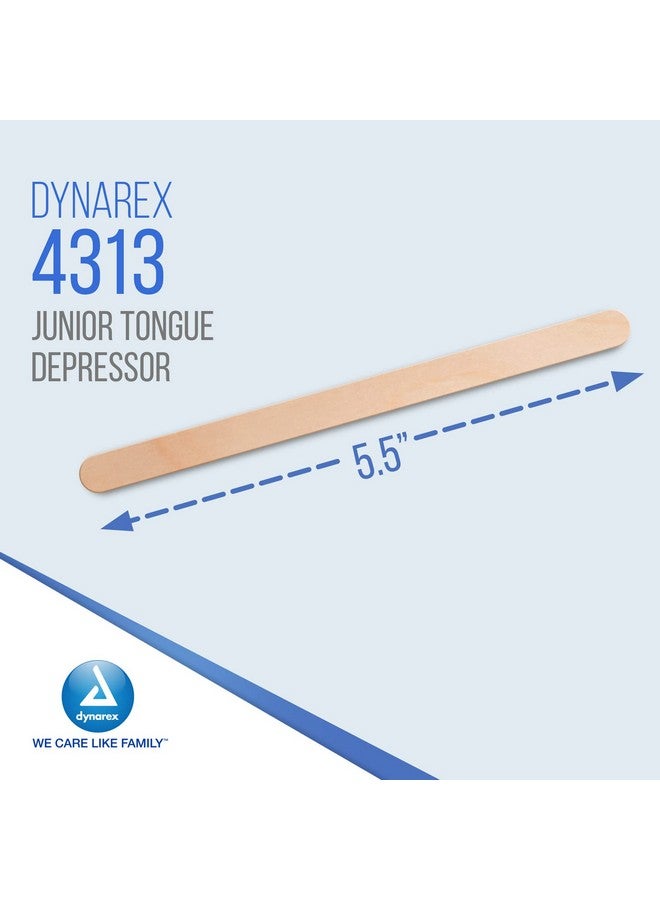 Dynarex Tongue Depressors, Sterile, 5.5" Junior-Sized Length, Made From Beige Birch Wood, Comes In Peel-Down Patches, 1 Box Of 100 - Image 2
