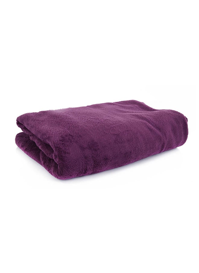 Mintra Lightweight Blanket 250 GSM Extra Soft Premium Microfiber Bed and Sofa Throw in Purple - Size 130x152cm  - Image 1