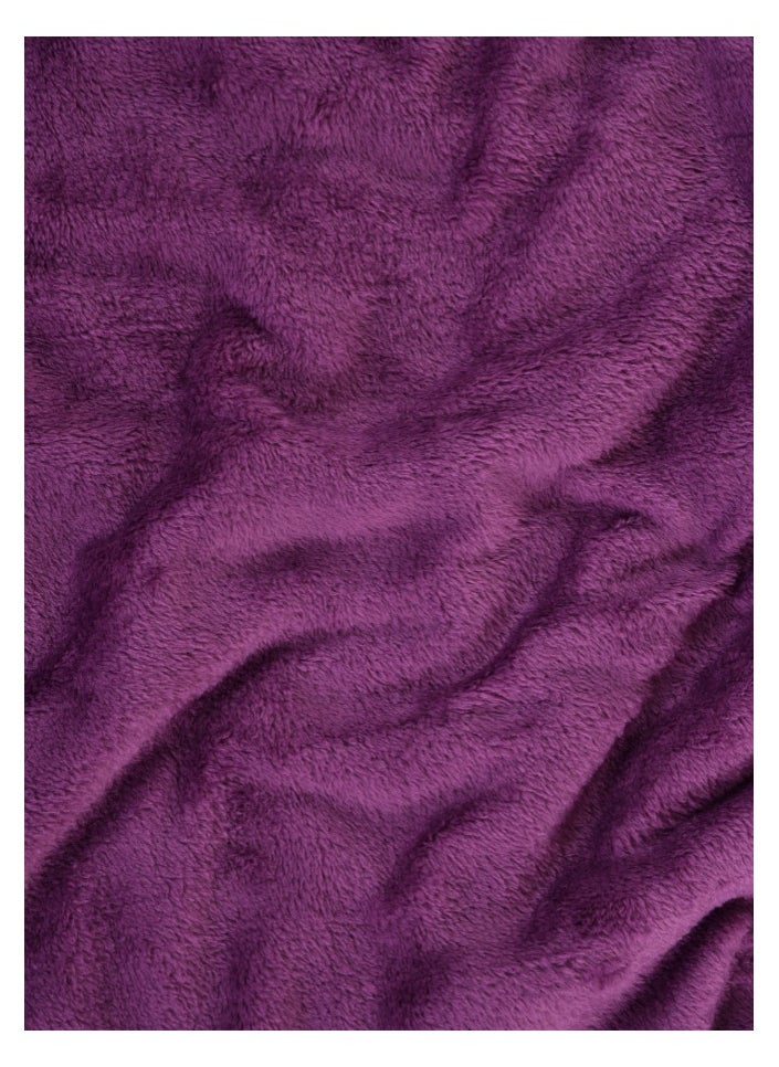 Mintra Lightweight Blanket 250 GSM Extra Soft Premium Microfiber Bed and Sofa Throw in Purple - Size 130x152cm  - Image 2