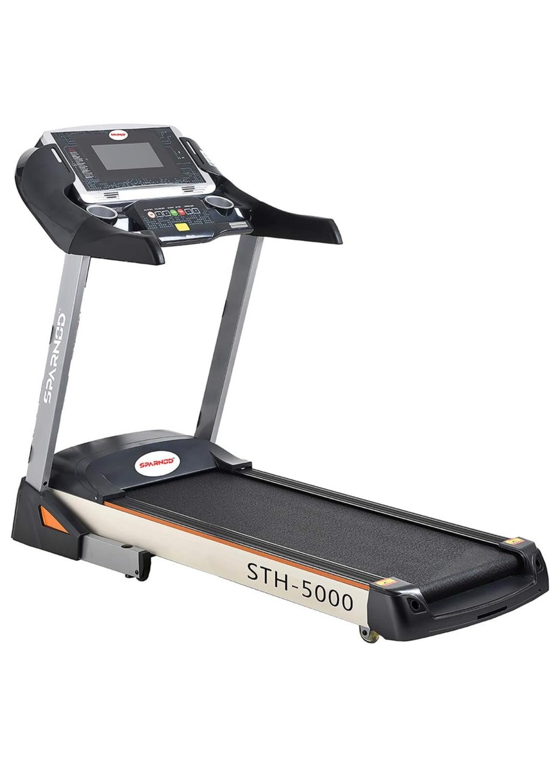 Sparnod Fitness Treadmill Automatic STH-5000 (5 HP Peak) Foldable Motorized Treadmill for Home Use 