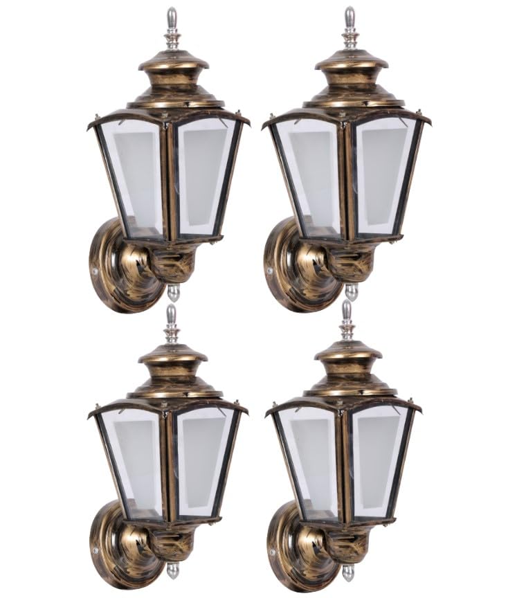 LIODOR Antique Metal Waterproof Outdoor Lighting Exterior Wall Light for Terrace, Gardens, Outdoor Walls, Boundary, Balcony (4) - Image 1