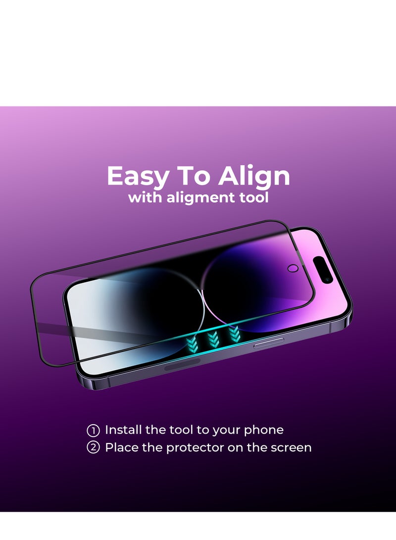 Maxwell Electronics Maxwell 3D Matte Privacy Anti-Peep HD Screen Protector Compatible with iPhone 14 Pro Max Privacy Protection Anti-Static, Oleophobic Coating, Anti-Dust, Easy to Install, Non Bubble Installation - Image 5