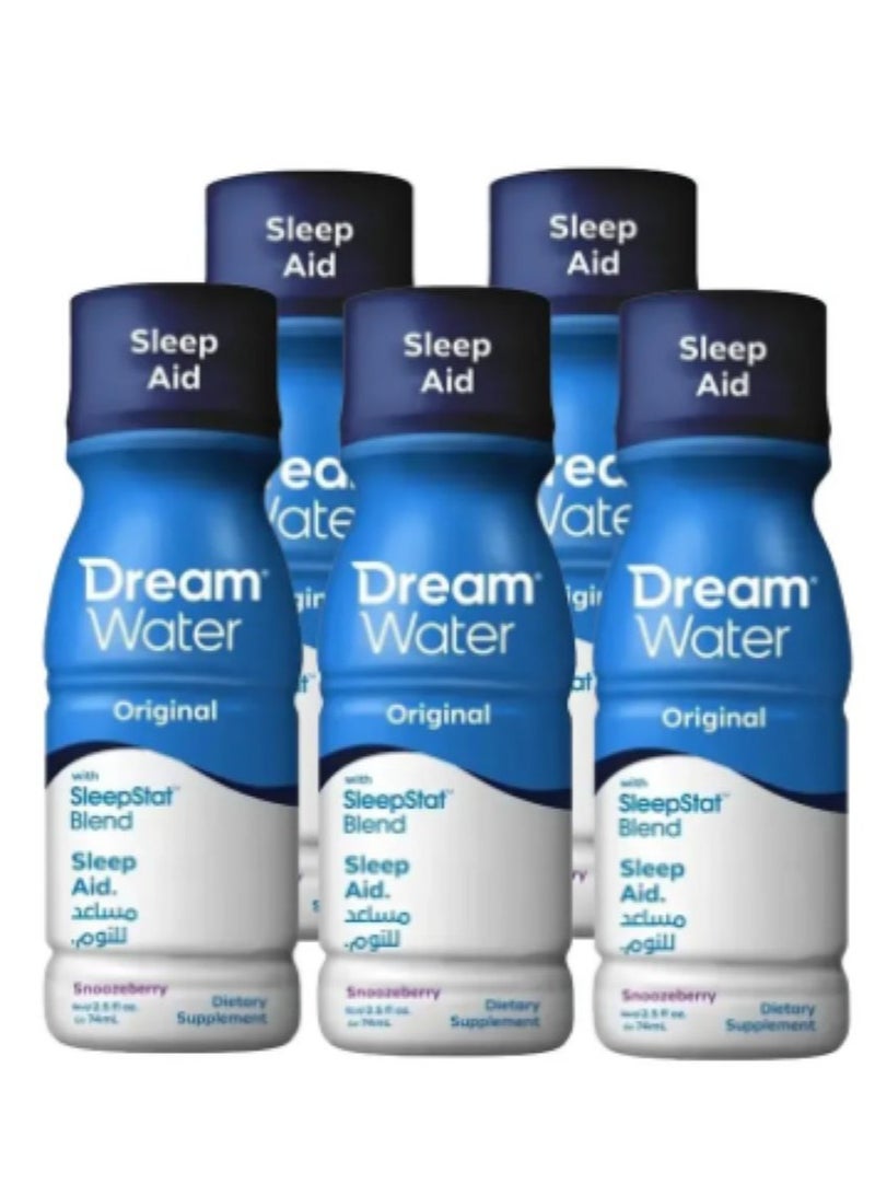 Dream Water Sleep Shot Original GABA Melatonin 5-HTP Snoozeberry 74ml 5PCS