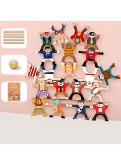 Just Quality Wooden Stacking Games, Stacking Hercules Acrobatic Troupe Interlock balancing games Competition Game Building Toys, Toddler Wood Toy Stacking and Balancing Blocks Set colorfull early educational toys  - Image 4