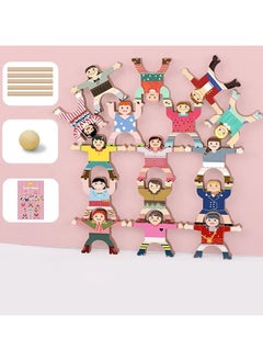 Just Quality Wooden Stacking Games, Stacking Hercules Acrobatic Troupe Interlock balancing games Competition Game Building Toys, Toddler Wood Toy Stacking and Balancing Blocks Set colorfull early educational toys  - Image 3