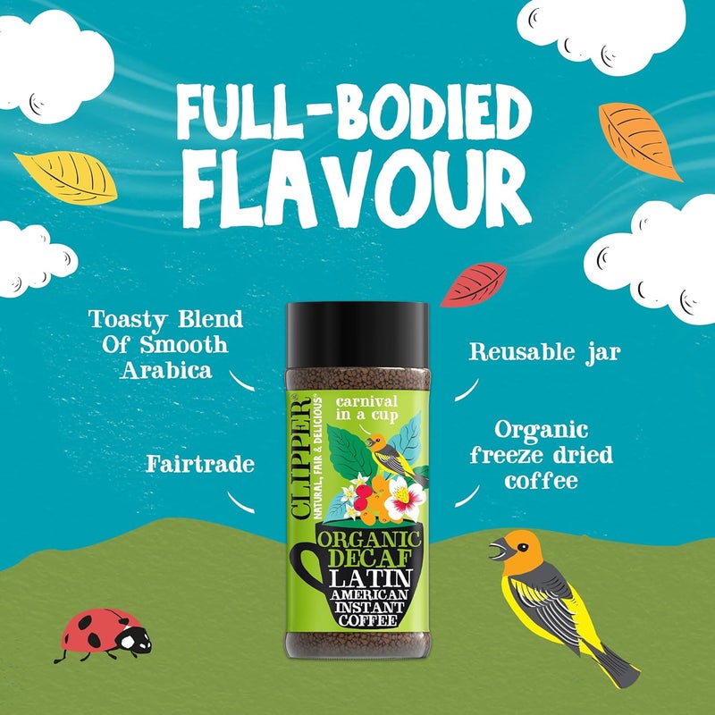Clipper قهوة كلipper العضوية من أمريكا اللاتينية بدون كافيين - تحميص متوسط، 100 جرام - Image 2