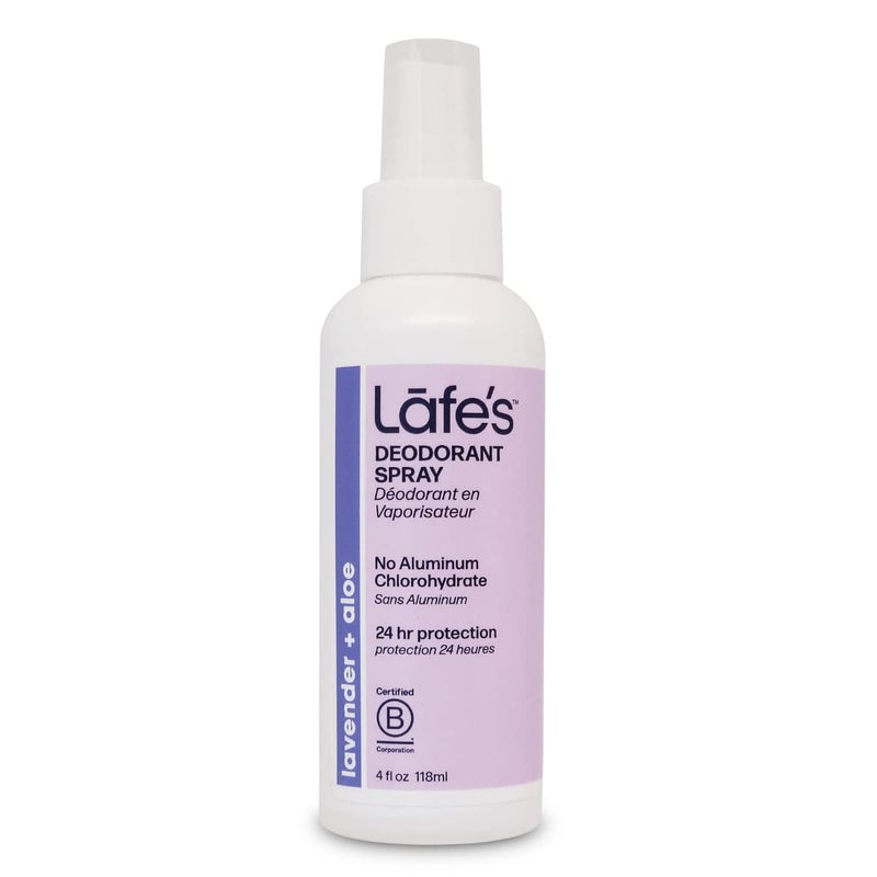 Lafe's Natural Deodorant | 4oz Aluminum Free Natural Deodorant Spray for Women & Men | Paraben Free & Baking Soda Free with 24-Hour Protection | Lavender & Aloe