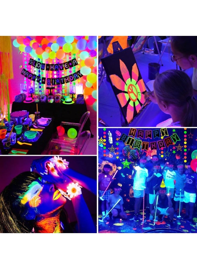 16.4ft USB Black Light Strip with Battery Box, 5V LED Blacklight Strip 300LEDs for Glow in The Dark, 385-400nm for Halloween Birthday Party Fluorescent Poster Painting, 2pcs x 8.2ft - Image 5