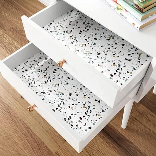 wall love Marble OilProof & Waterproof self-Adhesive Sheet Stickers Big Countertop Cabinet Furniture puja Room Kitchen,Home Sticker Wallpaper 60 x 200cm (White DOT Multi Wallpaper) - Image 5