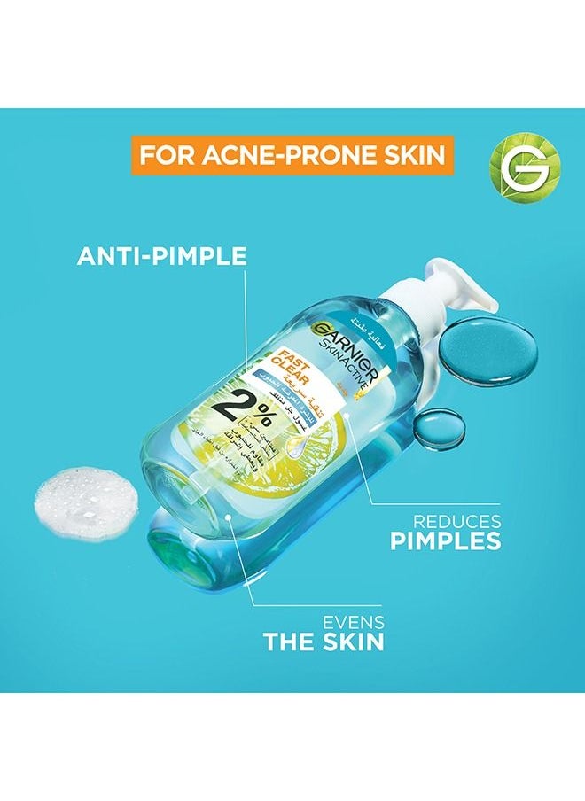 Garnier غسول جل سكين أكتيف سريع التنظيف للبشرة المعرضة لحب الشباب مع حمض الساليسيليك، 200 مل  - Image 4