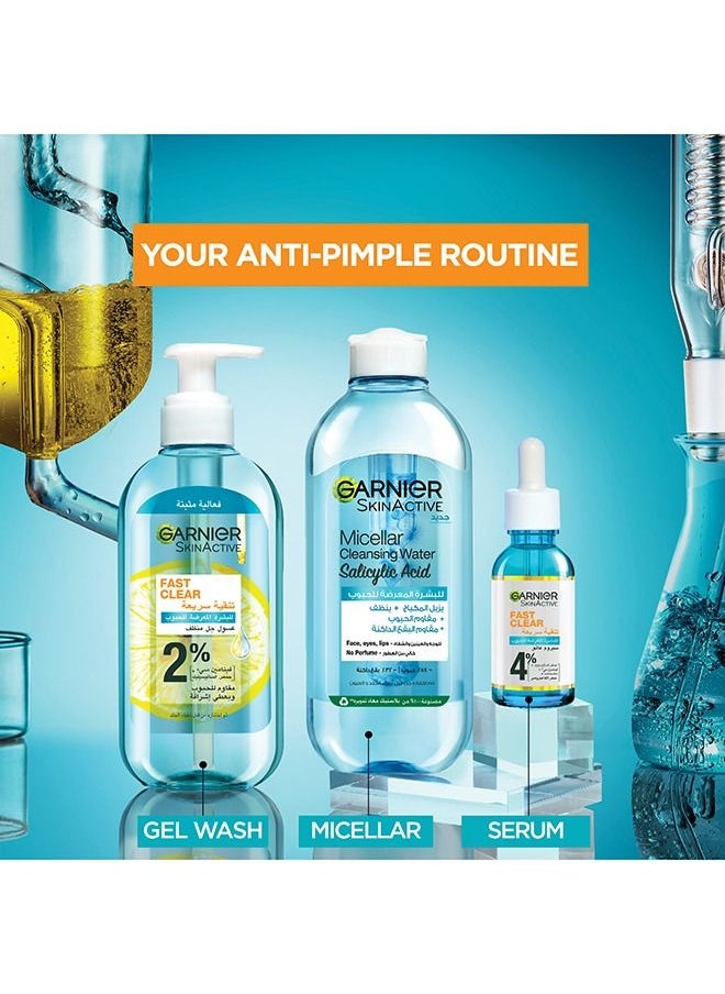 Garnier غسول جل سكين أكتيف سريع التنظيف للبشرة المعرضة لحب الشباب مع حمض الساليسيليك، 200 مل  - Image 5