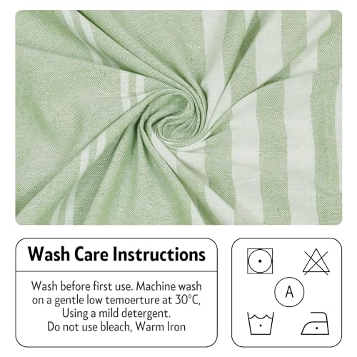 Värde 210 TC Handmade Double Bedsheet | Without Pillow Cover | Handloom Cotton Bedsheets for Double Bed | Double Bedsheet for Summer | Bed Sheet Size (90X100 Inches, 7.5 x 8.3 Feet | Oxley) - Image 3