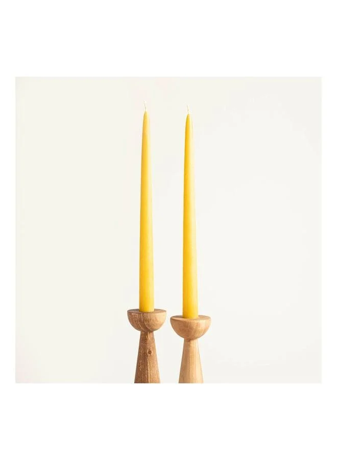 Zsa Zsa Zsu Deurne Yellow Paraffin Candle 2.2x2.2x30 cm.