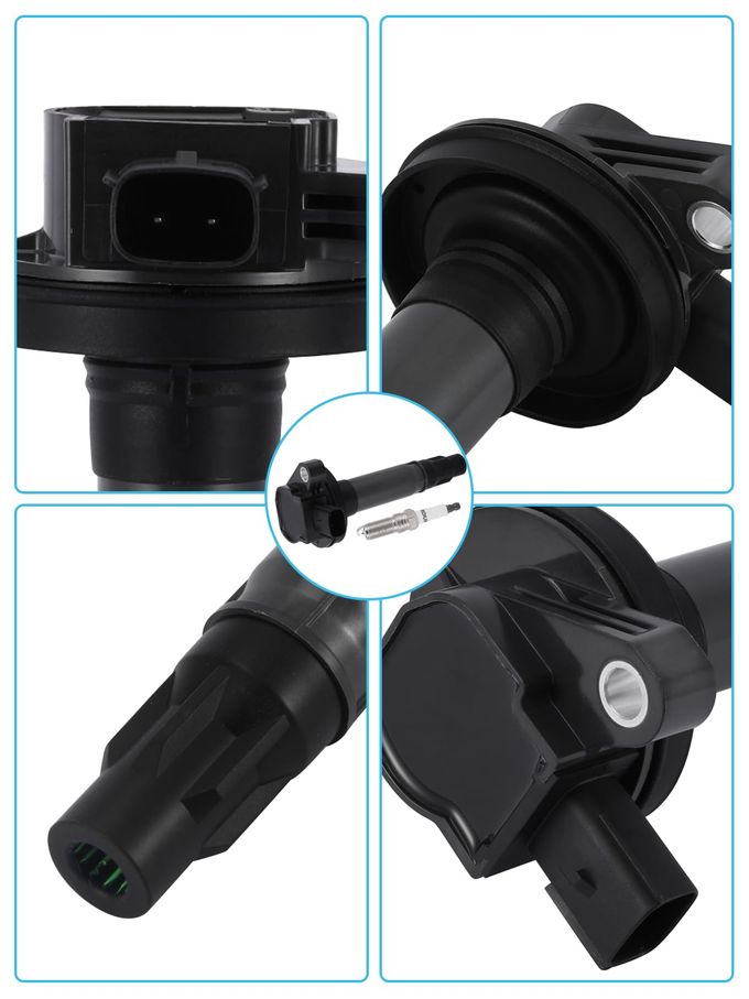 TAUTOY Set of 6 UF553 DG520 Ignition Coil Pack Iridium Spark Plugs (3.5L 3.7L) For Ford Edge Flex Taurus Explorer F150,For Lincoln MKS MKT MKZ MKX,For Mercury Sable - Image 2