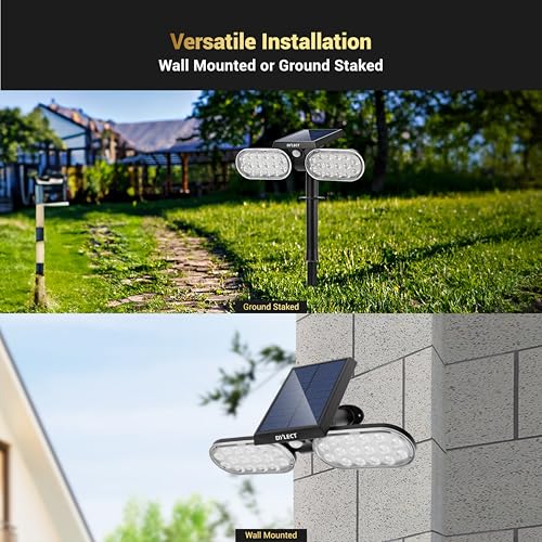 Dylect® Luxe Solar Garden Light/Pathway Light for Garden, Resort/Hotel, Outdoor Plants, Balcony with Motion Sensor & Twin LED, Long 8H Runtime, IP44 Waterproof, Auto On-Off(Ground Mount, Cool White) - Image 2
