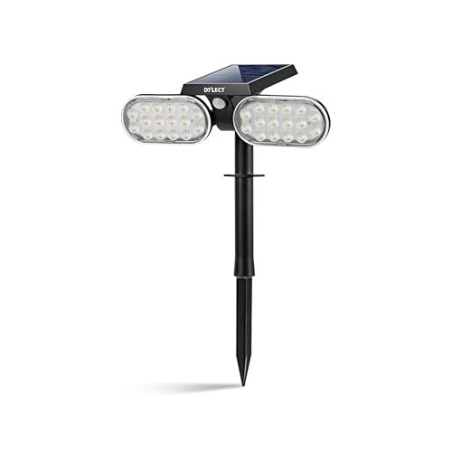 Dylect® Luxe Solar Garden Light/Pathway Light for Garden, Resort/Hotel, Outdoor Plants, Balcony with Motion Sensor & Twin LED, Long 8H Runtime, IP44 Waterproof, Auto On-Off(Ground Mount, Cool White) - Image 1