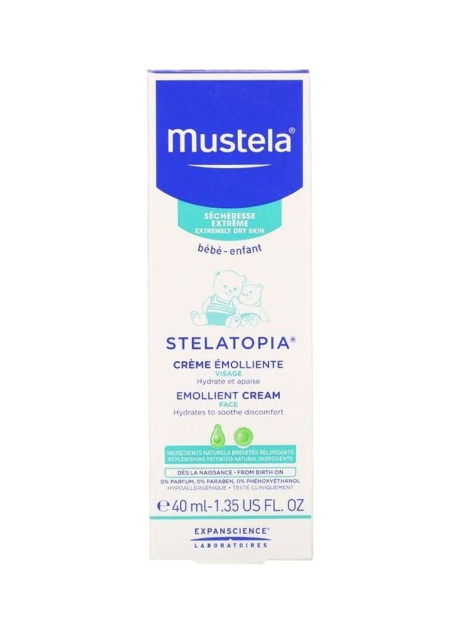 Mustela Baby Stelatopia Emollient Face Cream white/blue 40ml - Image 3