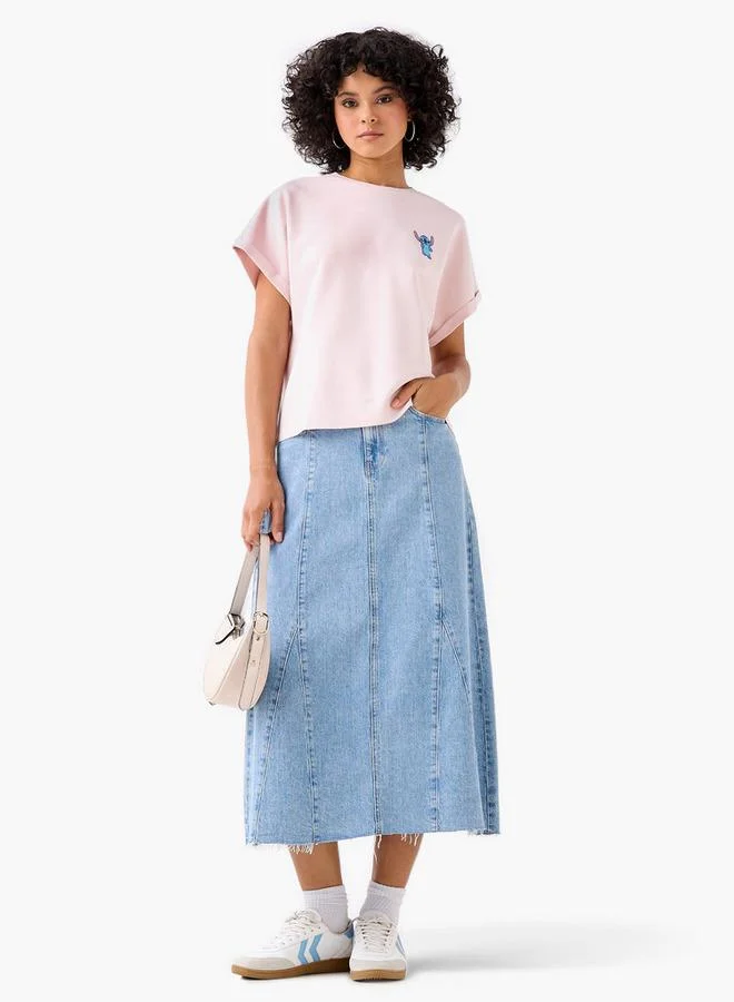 SP Characters T shirt with Stitch Print