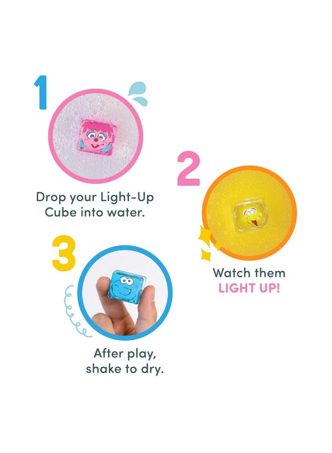 Glo Pals Glo Pals x Sesame Street Water-Activated Light-Up Cubes Bundle for Sensory Play - 12 Packs (Easy as A,B,C - Abby Cadabby, Big Bird + Cookie Monster)  - Image 5