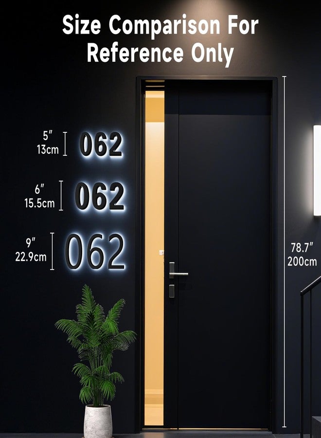 LLtronation 5 Inch Backlit LED House Numbers for Outside, Stainless Steel Floating Home Address Number, Large Modern House Numbers for Yard, Street, Durable Matte Black Finish, Waterproof - Image 5