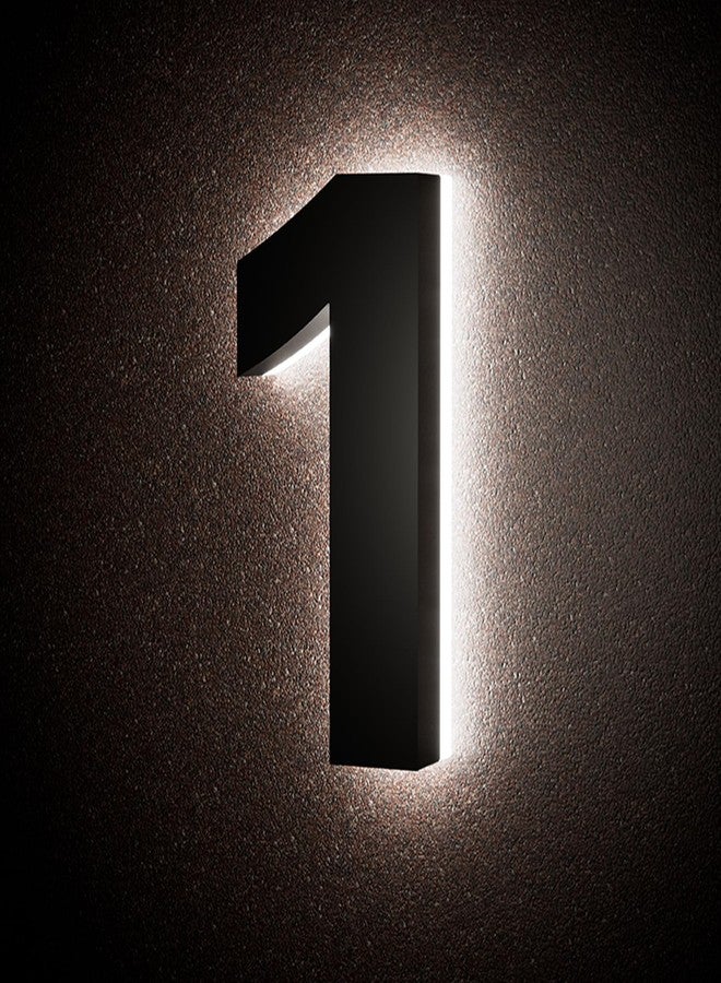 LLtronation 5 Inch Backlit LED House Numbers for Outside, Stainless Steel Floating Home Address Number, Large Modern House Numbers for Yard, Street, Durable Matte Black Finish, Waterproof - Image 1