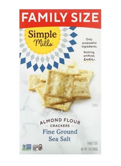 Simple Mills Almond Flour Crackers Fine Ground Sea Salt Family Size 7 oz 199 g  - Image 1