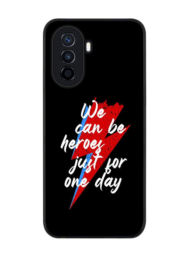 Stylizedd Rugged Black edge case for Huawei Nova Y70  Slim fit Soft Case Flexible Rubber Edges Anti Drop TPU Gel Thin Cover - We can be heros - Image 1