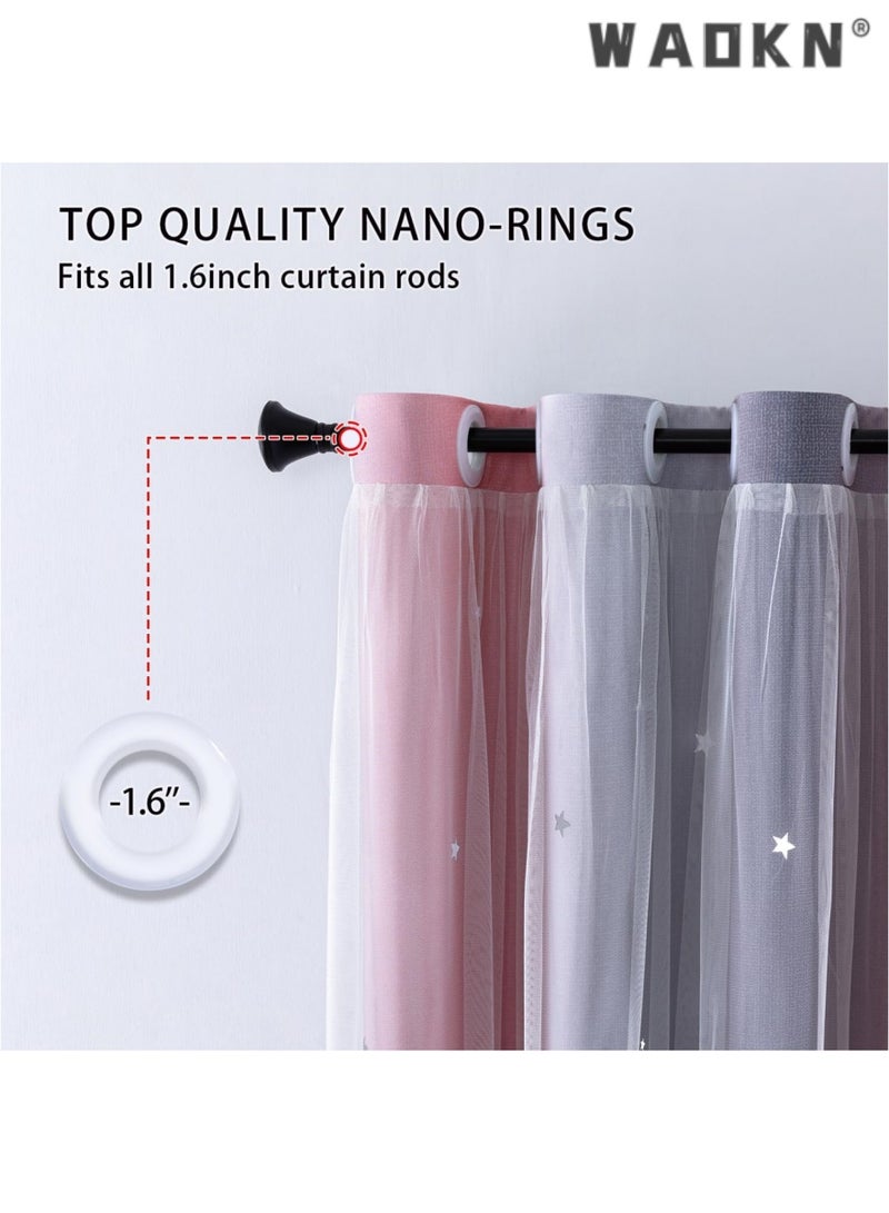 دبليو أيه أو كي أن ستارة غرفة الطفل حلم ستار التظليل : ساحر الأميرة تصميم , مناسبة لأنّ ك طفلة صغيرة غرفة نوم نافذة - طول فائقة ، يمكن تحقيق أفضل التظليل والخصوصية ( 1 قطعة لوحة ، 52w × 63l بوصة ، الوردي الأرجواني الأخضر ) - Image 4