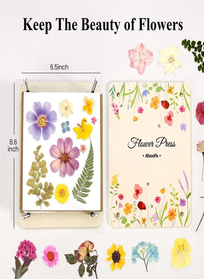 Aboofx Flower Press Kit, Craft Kits 8.6"x6.5" 8 Layers Wooden Flowers Pressing Kit for Crafts Pressed Flowers and Plant for DIY Art, Preservation for Bookmark Frame Wedding Flower Drying - Image 2
