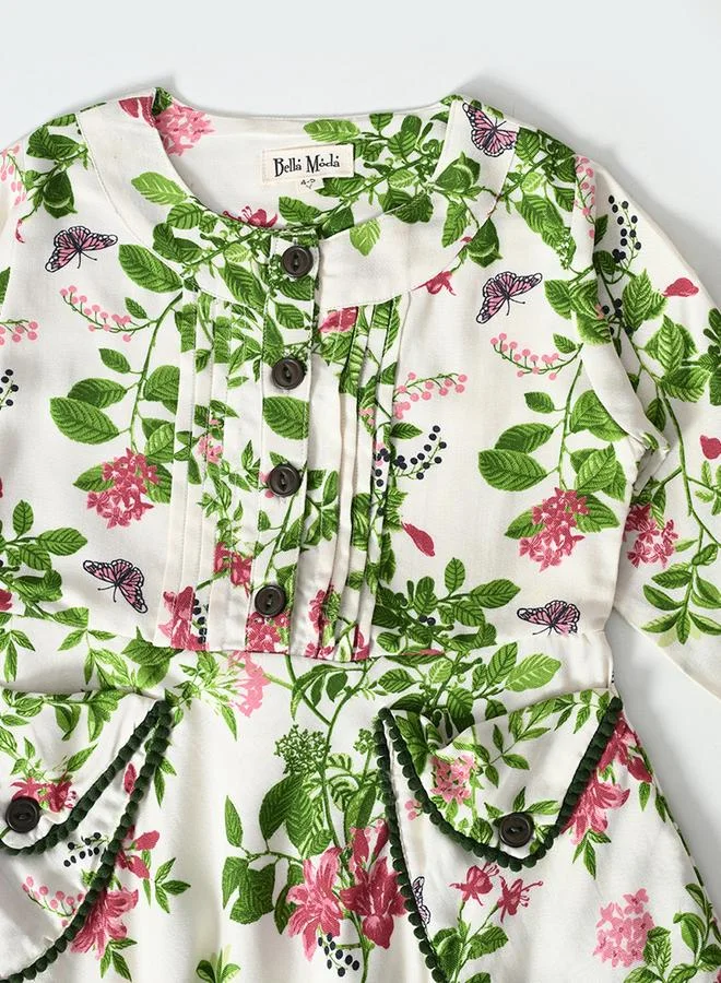 BELLA MODA Floral A-Line Dress