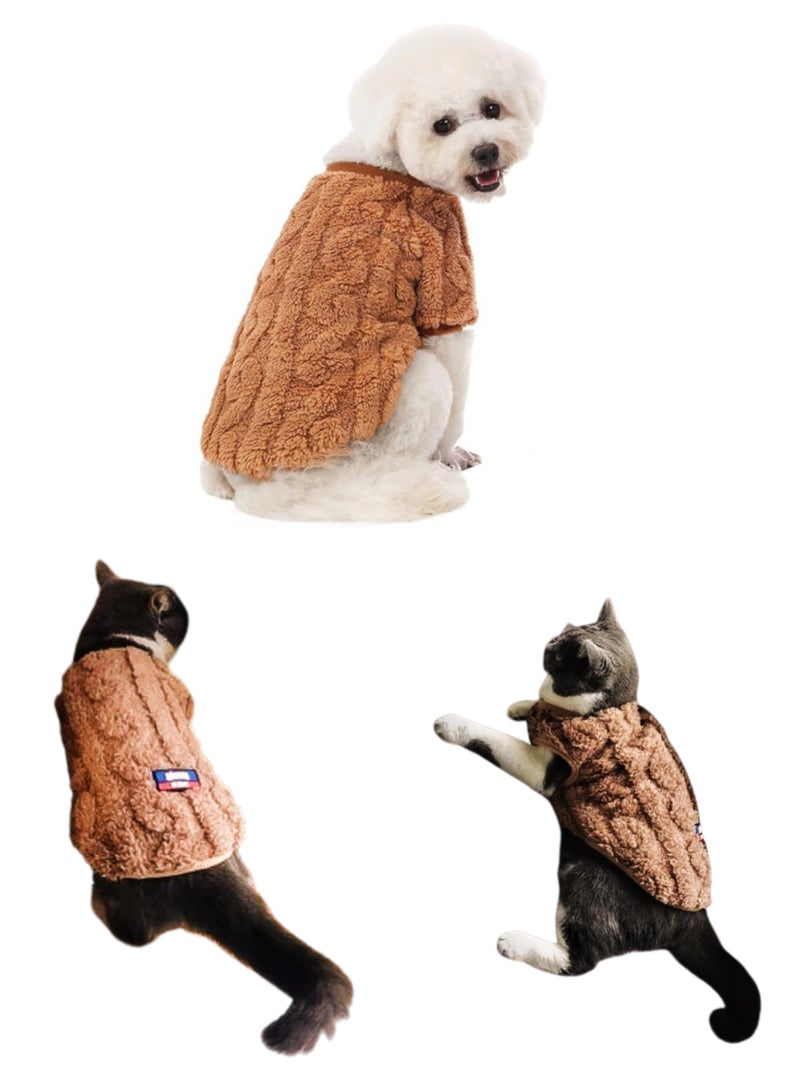 A.M Cat And Dog Sweaters for Small Dogs or Cats, Girl or Boy, Warm Dog Clothes Shirt Coat for Winter - Image 1