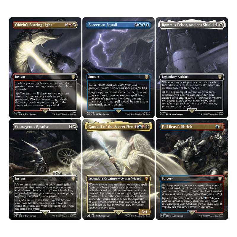 Magic The Gathering The Lord of The Rings: Tales of Middle-Earth Scene Box - Gandalf in Pelennor Fields (6 Scene Cards, 6 Art Cards, 3 Set Boosters + Display Easel) - Image 2