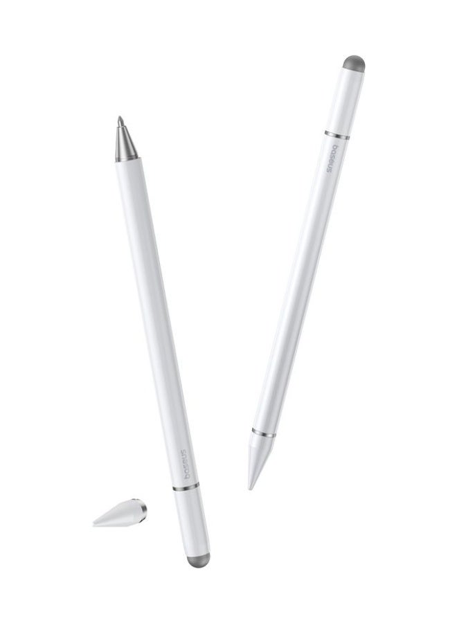 Baseus Smooth Writing III 3-in-1 Passive Stylus Pen Non-Magnetic Version – Moon White for Tablets & Touchscreens - Image 2