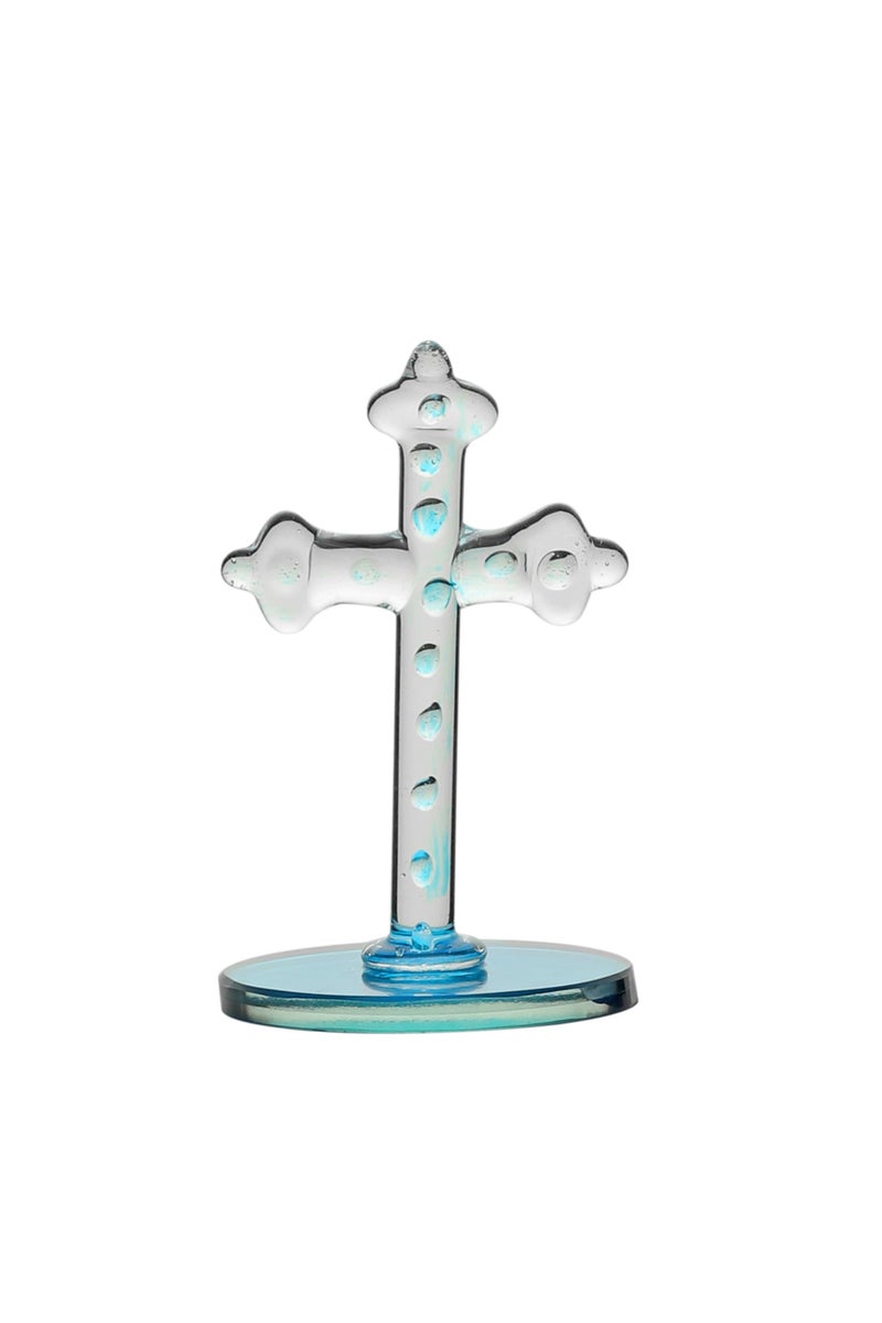 Somil Crystal Cross Figurine for Home Decor, Table Top, Car Dashboard, Gift Item, Religious Showpiece – Transparent Glass, Elegant Design, Spiritual Decoration - Image 3