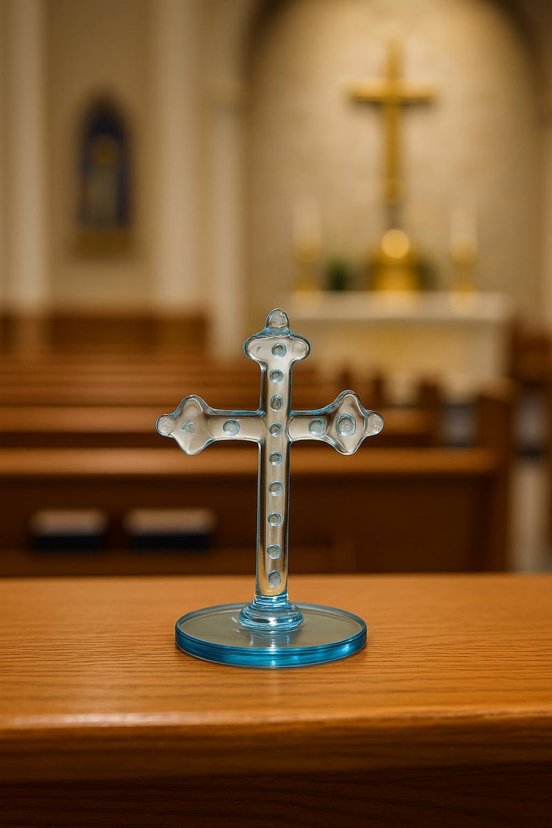 Somil Crystal Cross Figurine for Home Decor, Table Top, Car Dashboard, Gift Item, Religious Showpiece – Transparent Glass, Elegant Design, Spiritual Decoration - Image 5