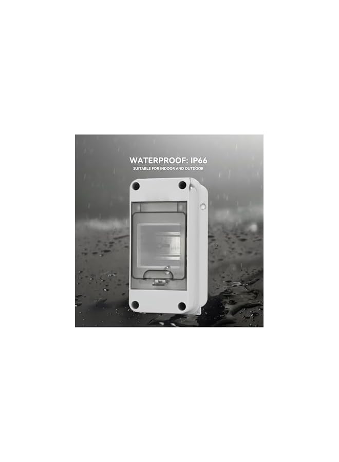 promass 3-Way Miniature Circuit Breaker Box, IP65 Waterproof MCB Distribution Protection with DIN Rail, Perfect for Indoor and Outdoor Electrical Safety - Image 3