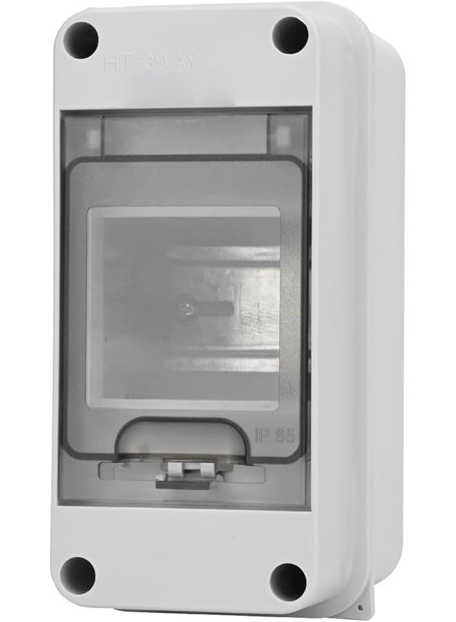 promass 3-Way Miniature Circuit Breaker Box, IP65 Waterproof MCB Distribution Protection with DIN Rail, Perfect for Indoor and Outdoor Electrical Safety - Image 1