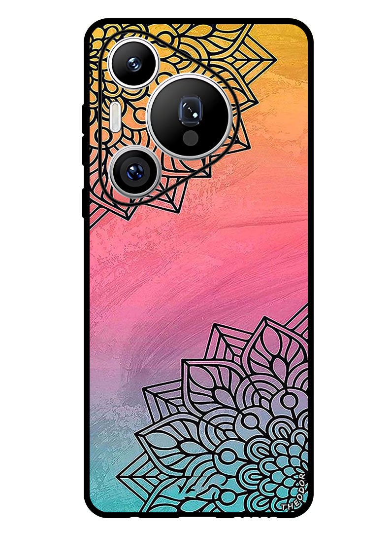 Theodor Protective Case Anti Scratch Shock Proof Bumper Cover For Huawei Pura 70 Pro Top & Bottom Flower - Image 1