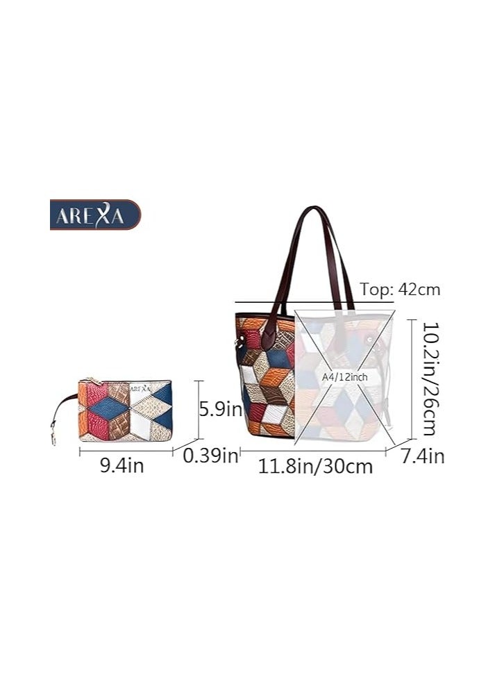 AREXA Women's Handbags & Shoulder Bags - Stylish Tote ladies Hand bags for women, Satchel Purses - Fashionable, Versatile & Elegant Design  - Image 2