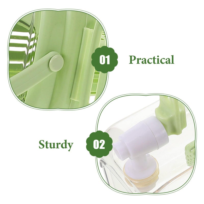 Green Plastic 2 Liter Drink Pitcher with Faucet Food Grade Beverage Dispenser for Fridge - Image 4