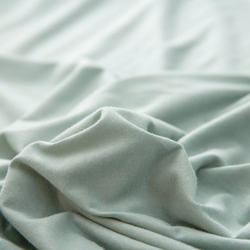 PURE ERA PURE ERA Jersey Knit Pillowcases 100% T-Shirt Cotton Super Soft Comfy Breathable  Set of 2  Standard 20"" x 26""  Solid Sage Green - Image 3