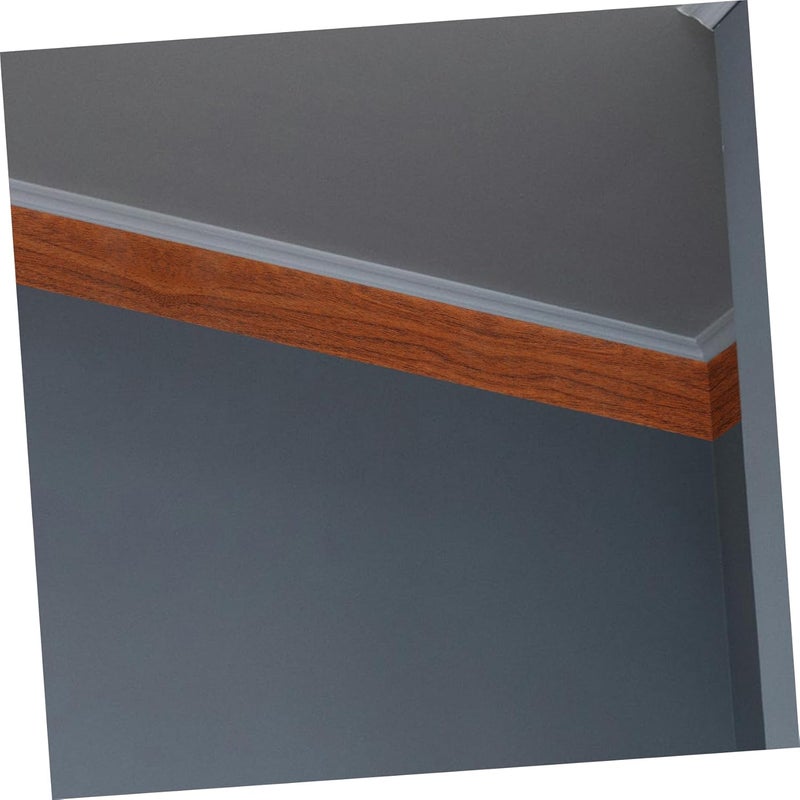 شريط إصلاح الفينيل ذو حبيبات الخشب البني الداكن لتقليم قاعدة الأرضية رقعة لاصقة - Image 5