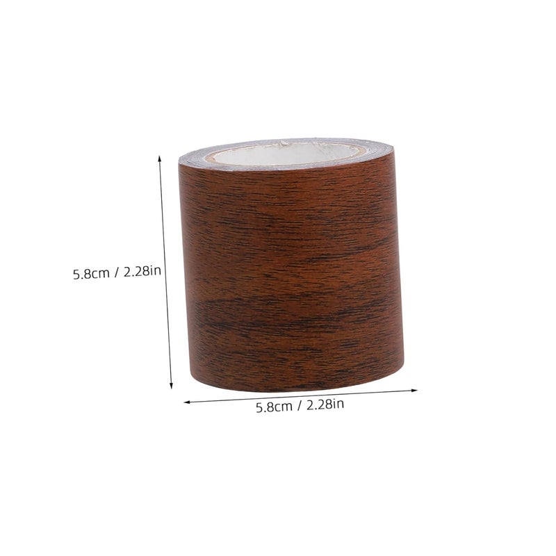 شريط إصلاح الفينيل ذو حبيبات الخشب البني الداكن لتقليم قاعدة الأرضية رقعة لاصقة - Image 3