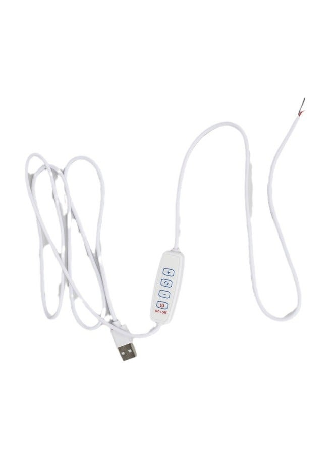 خط تبديل ضوء ليلي لمصباح مكتب LED بثلاثة ألوان يعتم خط تبديل مقبس USB - اللون: 1.5 متر خط تبديل USB ثلاثي الألوان (أسود)  - Image 5